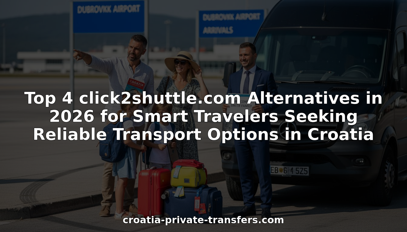 Family meets private driver at Dubrovnik airport