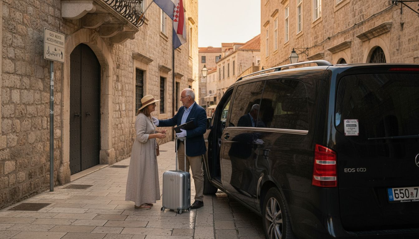 Couple arriving via licensed luxury van