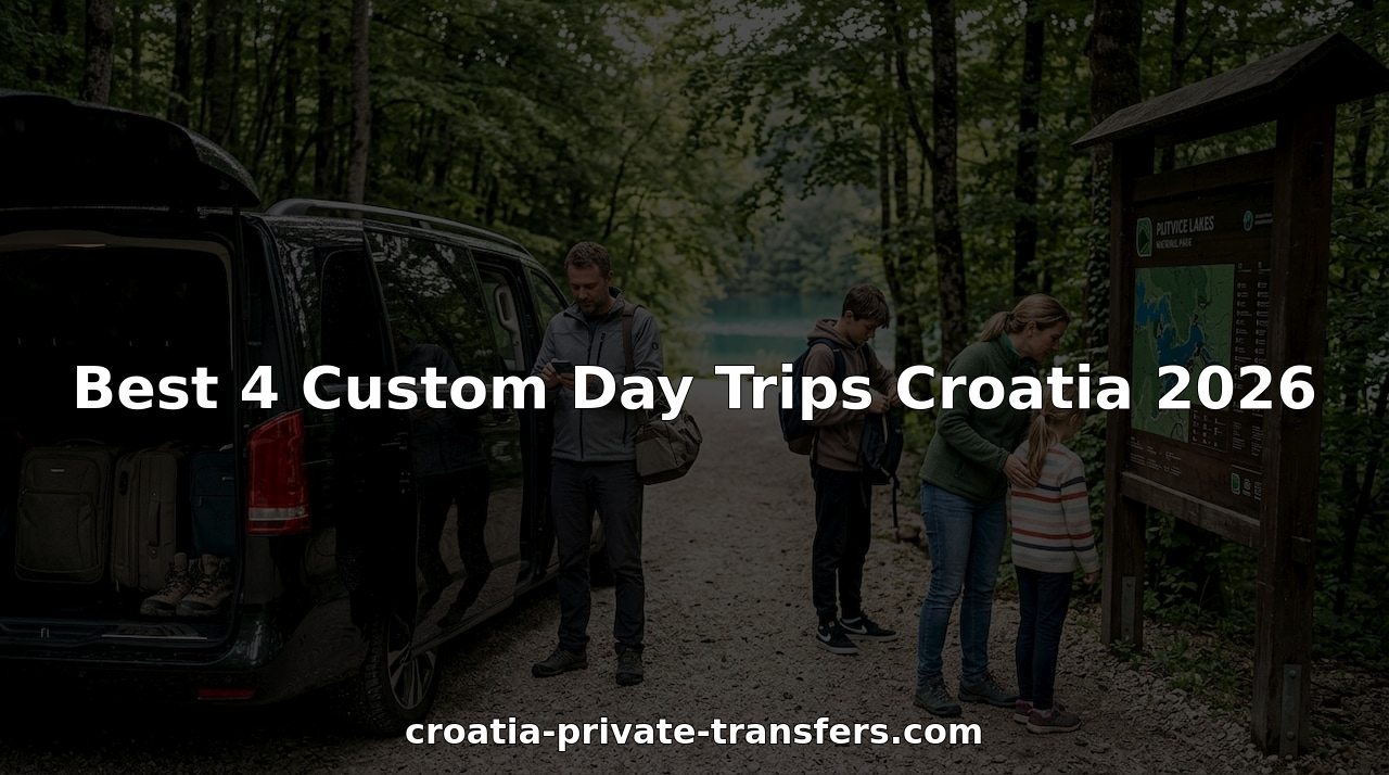 Family arrives for luxury Croatian day trip