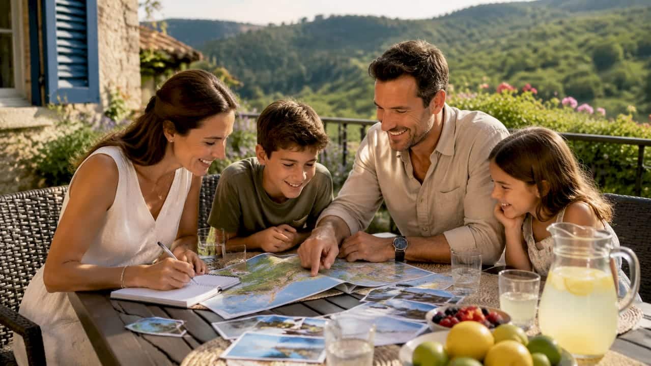 Family planning private tour with map and brochures
