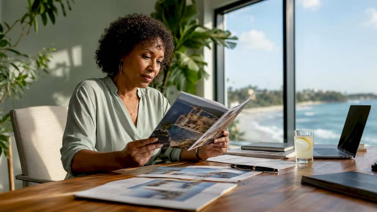 Consultant planning luxury travel itinerary