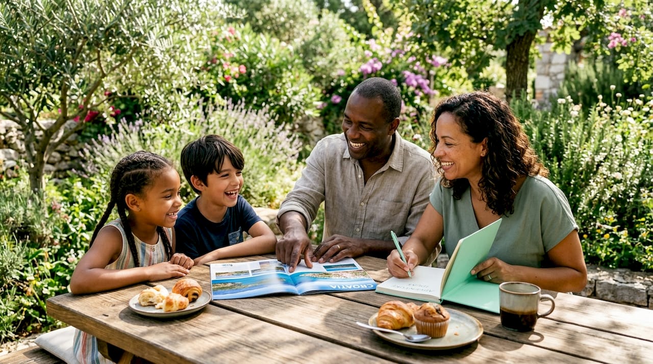 Family planning luxury vacation at home