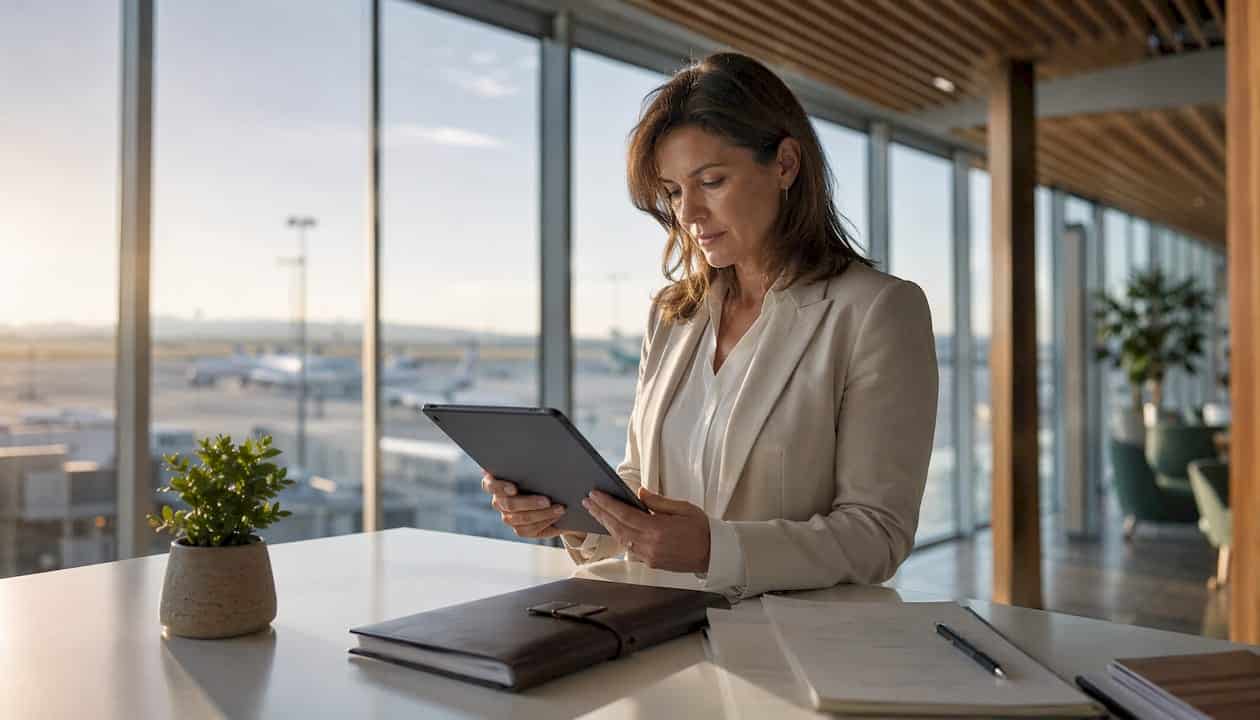 Operations manager managing airport transfer bookings