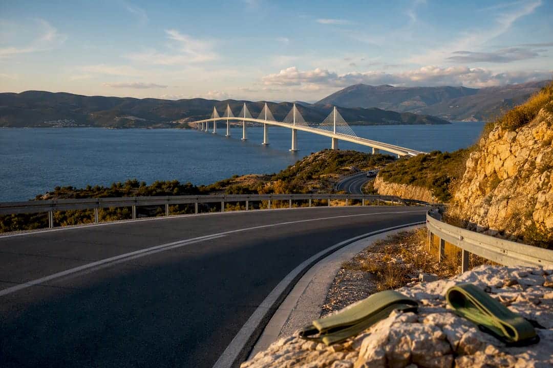 Pelješac Bridge on the Dubrovnik transfer route