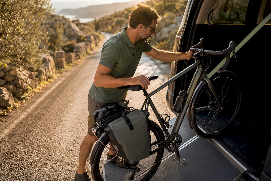 Bicycle being prepared for private Croatian transfer